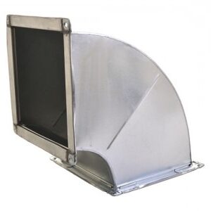 Square elbow duct showing precise angles for efficient airflow in HVAC systems.