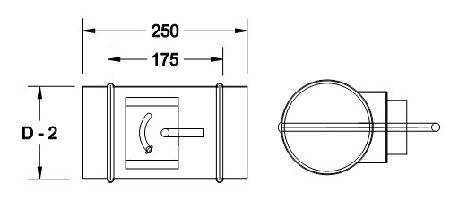 ASTEM Round Volume Damper with Handle