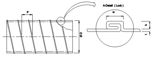 ASTEM Spiral Duct Drawing